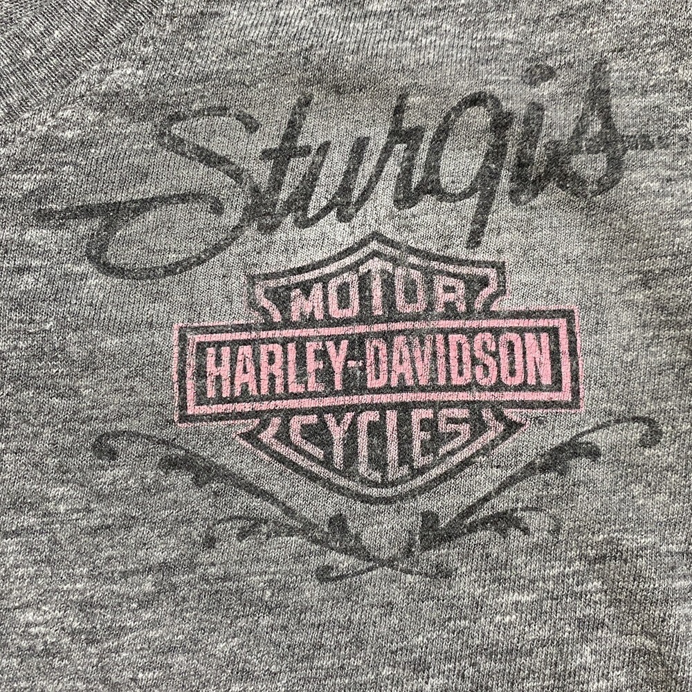 Harley Davidson STURGIS SOUTH DAKOTA Women's T Shirt Size S Gray Chest 16" L 26" - Picture 4 of 10